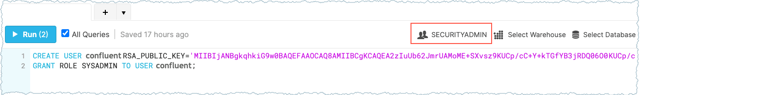 confluent cloud to snowflake: add a public key | Hevo Data